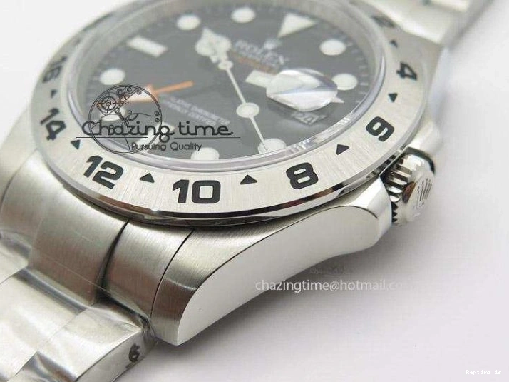 1222 Explorer II 42mm 216570 Noob Best Edition Black Dial on SS Bracelet A23J SunProtective 4039